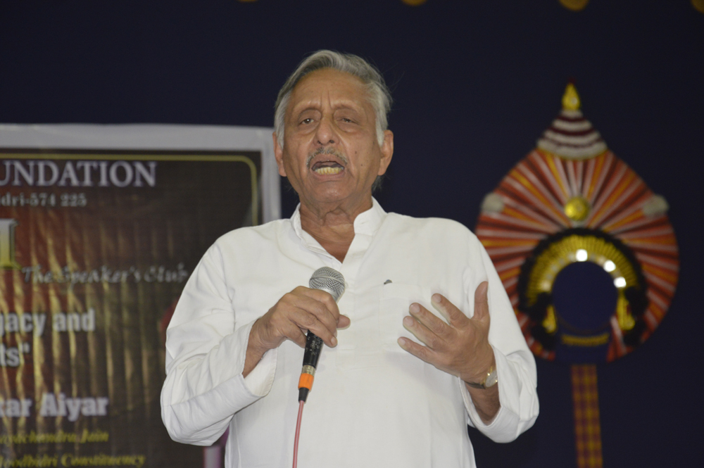 ಆಳ್ವಾಸ್‍ನಲ್ಲಿ ಮಣಿಶಂಕರ್ ಅಯ್ಯರ್ ರಿಂದ ಉಪನ್ಯಾಸ